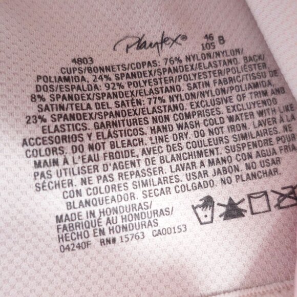 Playtex 18 Hour Ultimate Shoulder Comfort Wireless Bra Beige Size 46B 4693 - Picture 5 of 5